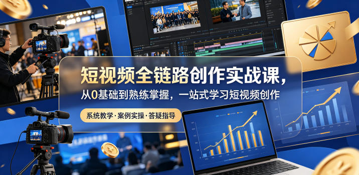 短视频全链路创作实战课，从0基础到熟练掌握，一站式学习短视频创作-智云网
