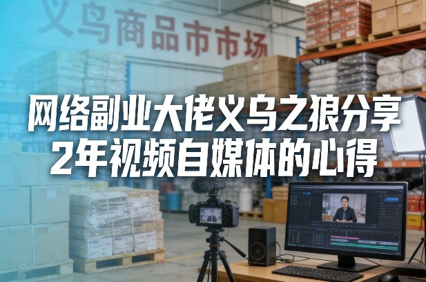 网络副业大佬义乌之狼分享2年视频自媒体的心得【文档】-智云网