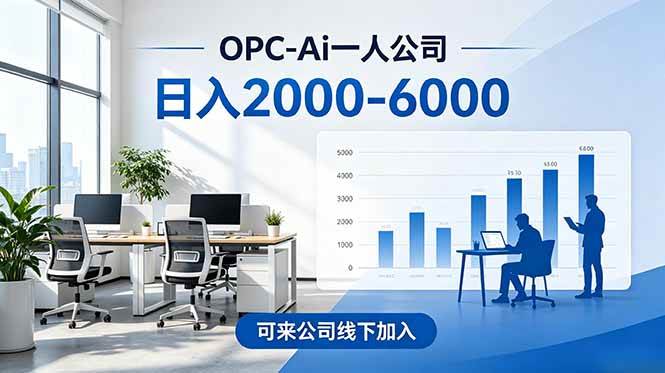 (18809期)2026创业新风口—OPC一人公司模式震撼首发!日收益2000-6000+,项目绿色长久,安全稳健,合…-智云网