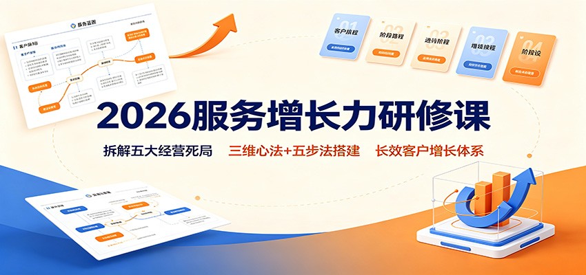 2026服务增长力研修课:拆解五大经营死局,三维心法+五步法搭建长效客户增长体系-智云网