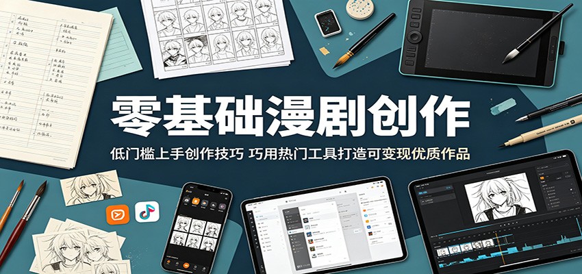 零基础漫剧创作：低门槛上手创作技巧，巧用热门工具打造可变现优质作品-智云网
