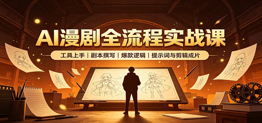 AI漫剧全流程实战课:工具上手、剧本撰写、爆款逻辑、提示词与剪辑成片-智云网