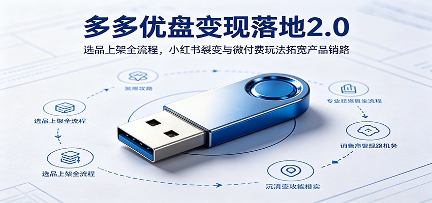 多多优盘变现落地2.0:选品上架全流程,小红书裂变与微付费玩法拓宽产品销路-智云网