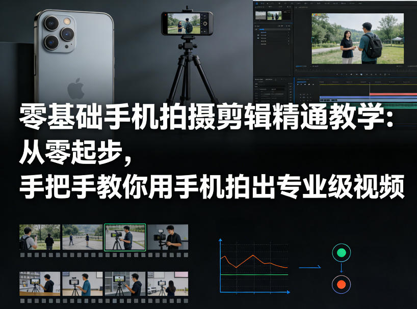 零基础手机拍摄剪辑精通教学：从零起步，手把手教你用手机拍出专业级视频-智云网