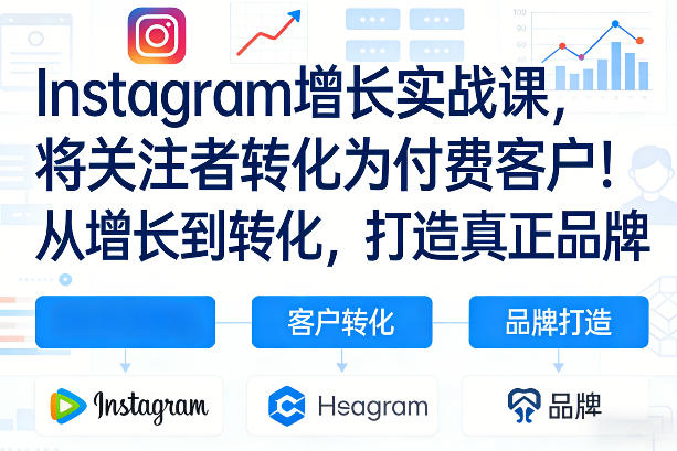 Instagram增长实战课，将关注者转化为付费客户！从增长到转化，打造真正品牌（双语字幕）-智云网