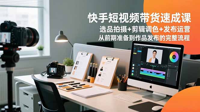 快手短视频带货速成课，选品拍摄+剪辑调色+发布运营，从前期准备到作品发布的完整流程-智云网