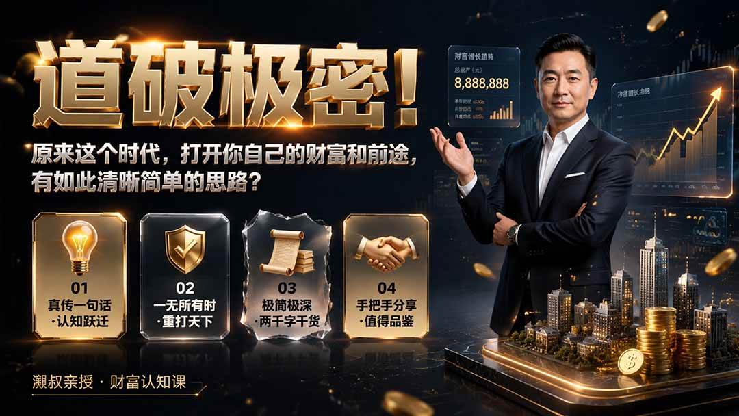 （19661期）付费文章：道破极密！原来这个时代，打开你自己的财富和前途，有如此清晰简单的思路？-智云网