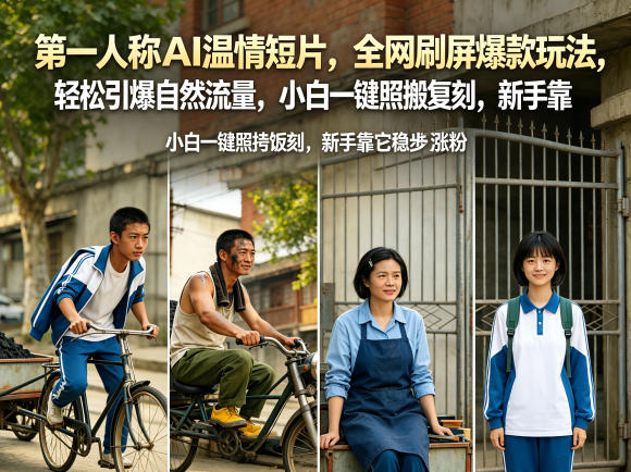 第一人称AI温情短片,全网刷屏爆款玩法,轻松引爆自然流量,小白一键照搬复刻,新手靠它稳步涨粉-智云网