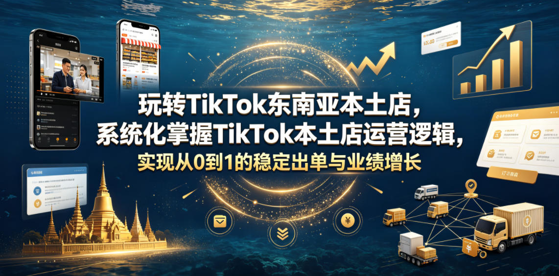 玩转TikTok东南亚本土店，系统化掌握TikTok本土店运营逻辑，实现从0到1的稳定出单与业绩增长-智云网
