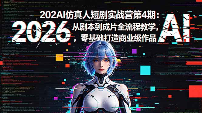 2026AI仿真人短剧实战营第4期：从剧本到成片全流程教学，零基础打造商业级作品-智云网