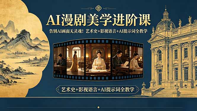 告别AI画面无灵魂!AI漫剧美学进阶课-更新,艺术史+影视语言+AI提示词全教学-智云网