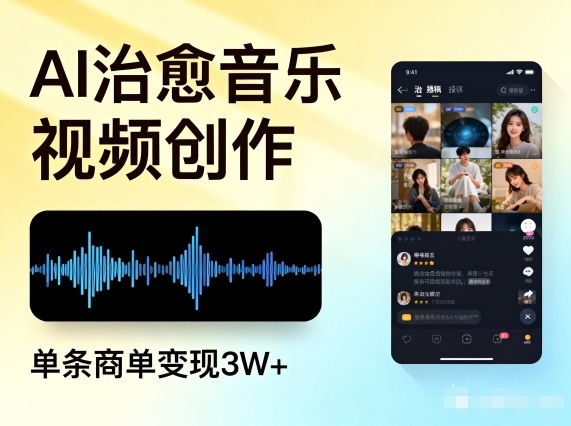 AI做治愈音乐视频,多平台投稿,单条商单变现3W+-智云网