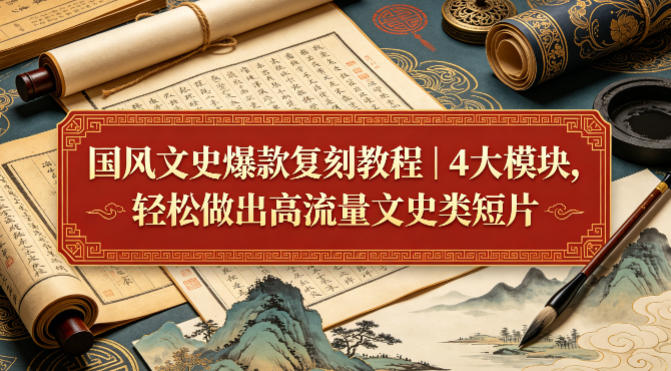 国风文史爆款复刻教程｜4大模块，轻松做出高流量文史类短片-智云网