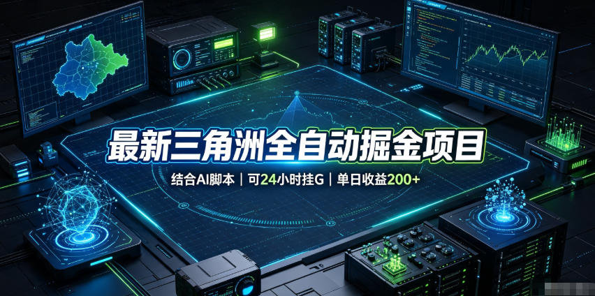 最新三角洲全自动掘金项目，结合AI脚本，可24小时挂G，单日收益200+【揭秘】-智云网