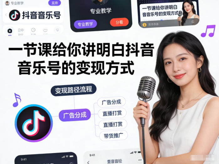 一节课给你讲明白抖音音乐号的变现方式-智云网