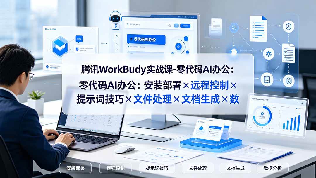(19325期)腾讯WorkBuddy实战课-零代码AI办公:安装部署×远程控制×提示词技巧×文件处理×文档生成×数据分析-智云网
