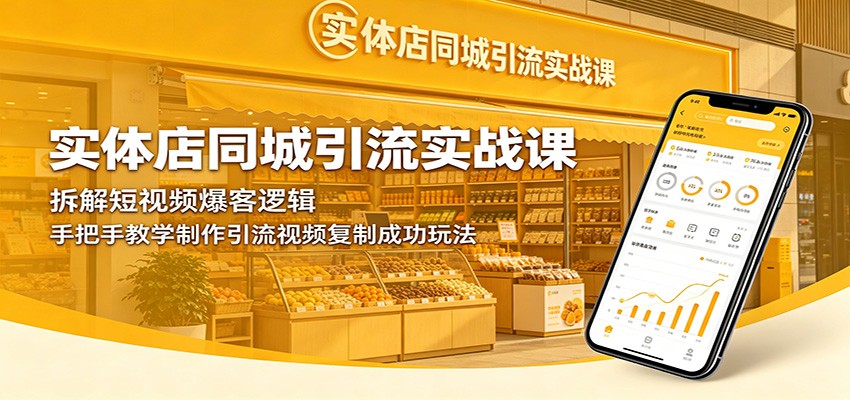 实体店同城引流实战课：拆解短视频爆客逻辑，手把手教学制作引流视频复制成功玩法-智云网
