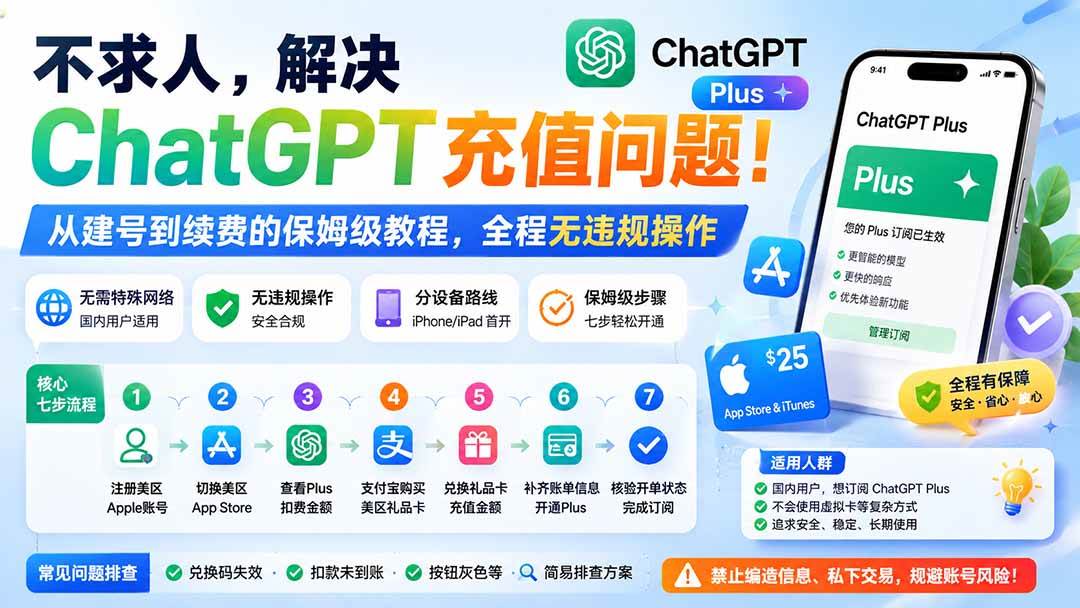 (19898期)不求人,解决ChatGPT充值问题!从建号到续费的保姆级教程,全程无违规操作-智云网
