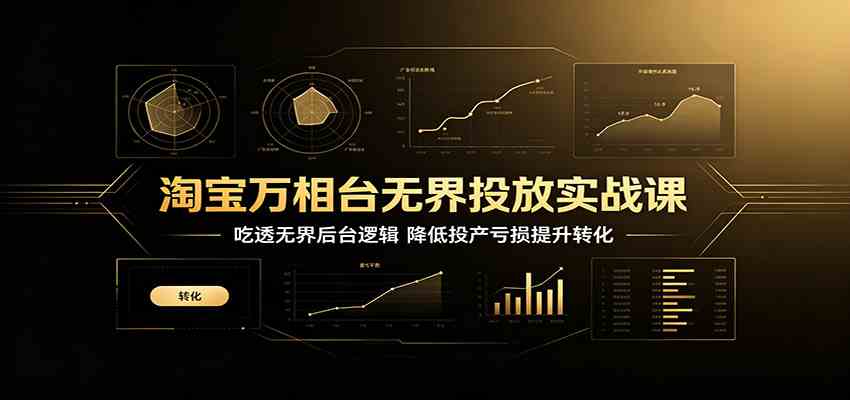 淘宝万相台无界投放实战课:吃透无界后台逻辑,降低投产亏损提升转化-智云网