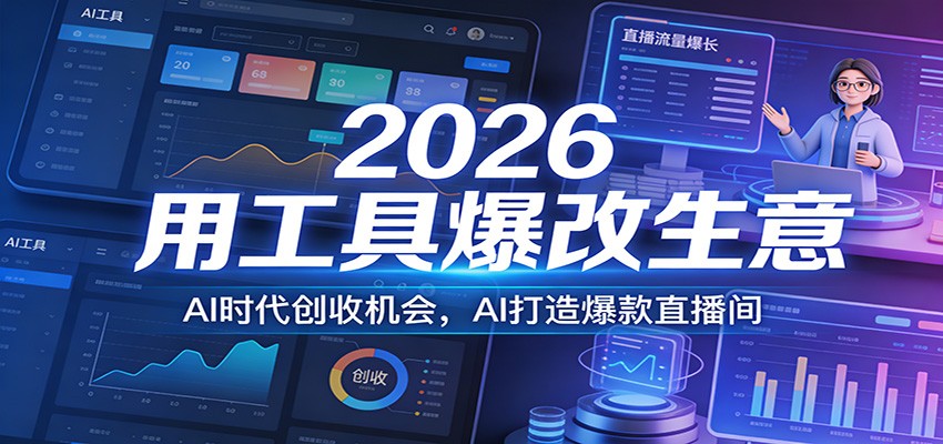 2026用工具爆改生意，AI时代创收机会，AI打造爆款直播间-智云网