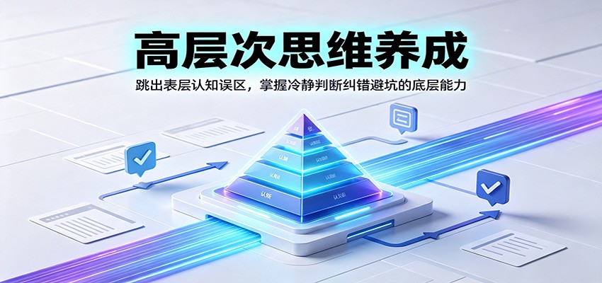 高层次思维养成：跳出表层认知误区，掌握冷静判断纠错避坑的底层能力-智云网
