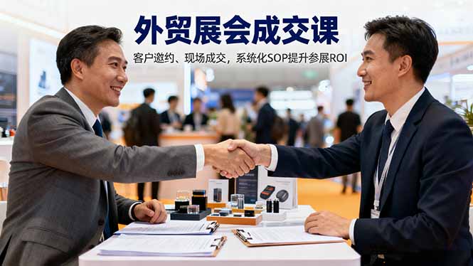 外贸展会成交课,含目标制定、客户邀约、现场成交,系统化SOP提升参展ROI-智云网