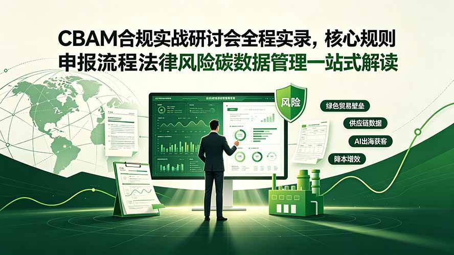 (19235期)CBAM合规实战研讨会全程实录,核心规则申报流程法律风险碳数据管理一站式解读-智云网