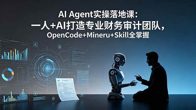 （19037期）AI Agent实操落地课：一人+AI打造专业财务审计团队，OpenCode+Mineru+Skill全掌握-智云网