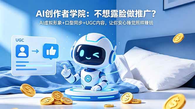（18599期）AI创作者学院：不想露脸做推广？AI虚拟形象+口型同步+UGC内容，让你安心睡觉照样赚钱-智云网