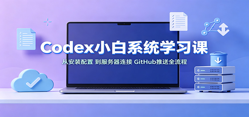 Codex小白系统学习课：小从安装配置，到服务器连接、GitHub推送全流程-智云网