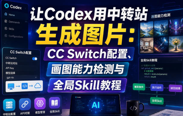 让Codex用中转站生成图片：CC Switch配置、画图能力检测与全局Skill教程-智云网