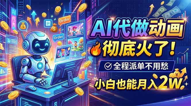 （19828期）AI代做动画，彻底火了！全程派单不用愁，小白也能月入2W-智云网