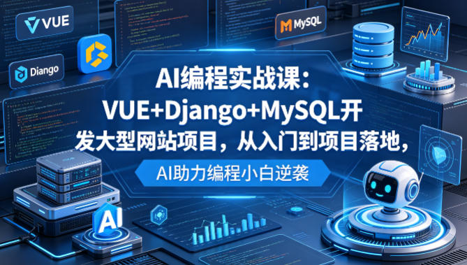 AI编程实战课:VUE+Django+MySQL开发大型网站项目,从入门到项目落地,AI助力编程小白逆袭-智云网