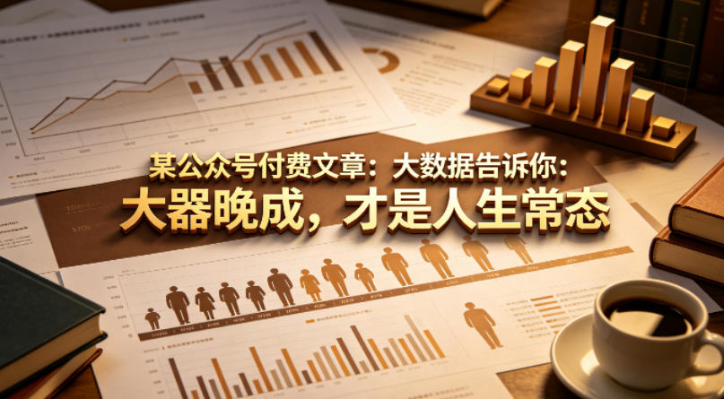 某公众号付费文章：大数据告诉你：大器晚成，才是人生常态-智云网