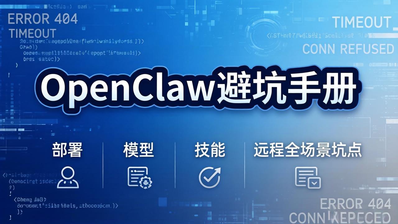 OpenClaw避坑手册：部署+模型+技能+远程全场景坑点，一次性给你说全，少走弯路-智云网