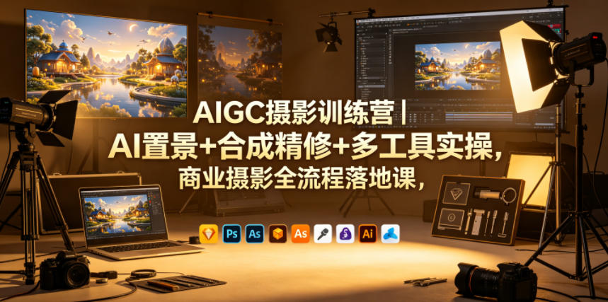 AIGC摄影训练营｜AI置景+合成精修+多工具实操，商业摄影全流程落地课-智云网