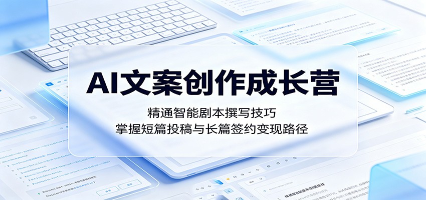 AI文案创作成长营:精通智能剧本撰写技巧,掌握短篇投稿与长篇签约变现路径-智云网