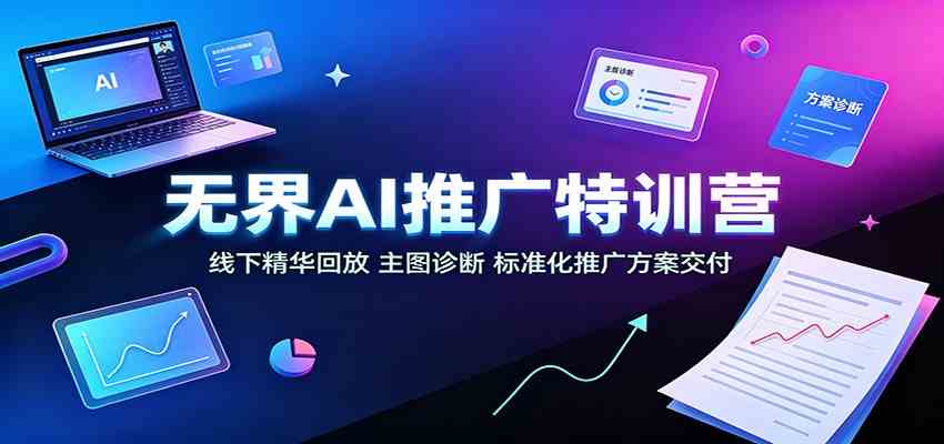 无界AI推广特训营:线下精华回放,主图诊断、标准化推广方案交付-智云网