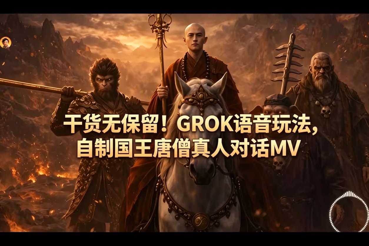 干货无保留！GROK语音玩法，自制国王唐僧真人对话MV-智云网