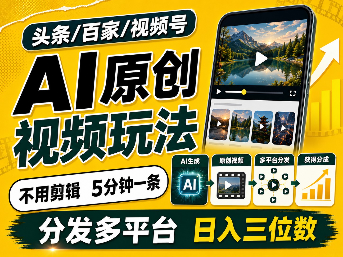 2026头条百家号升级玩法 5分钟一条原创视频 发多平台赚收-智云网