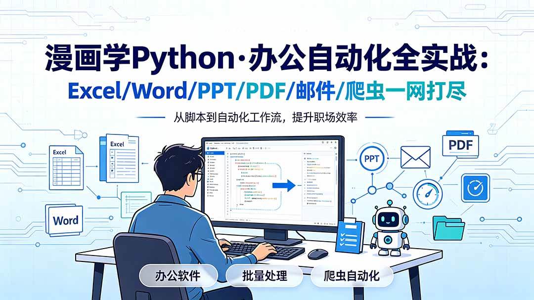 (19270期)漫画学Python·办公自动化全实战:Excel/Word/PPT/PDF/邮件/爬虫一网打尽-智云网