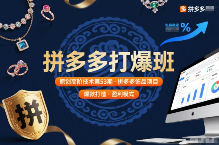 拼多多打爆班原创高阶技术第53期，拼多多饰品项目-智云网