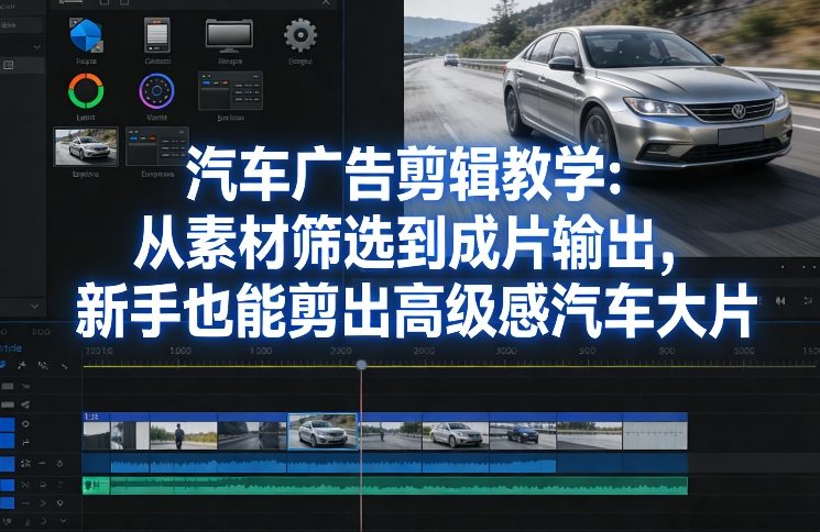 汽车广告剪辑教学：从素材筛选到成片输出，新手也能剪出高级感汽车大片-智云网