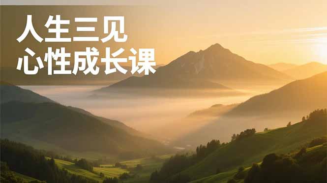 人生三见心性成长课,见天地众生自己,搞透人性安顿身心,活出清晰自我,内在富足无价-智云网