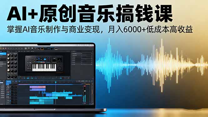 AI+原创音乐搞钱课：掌握AI音乐制作与商业变现，月入6000+低成本高收益-智云网