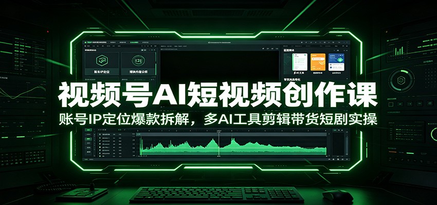 视频号AI短视频创作课:账号IP定位爆款拆解,多AI工具剪辑带货短剧实操-智云网