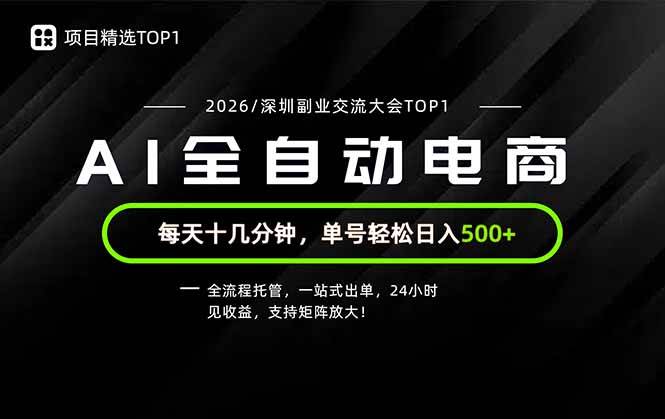 （19783期）副业精选TOP1，全流程托管，24小时见收益，单号轻松日入500+-智云网