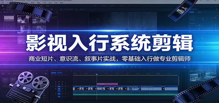 影视系统剪辑,商业短片、意识流、叙事片实战,零基础入行做专业剪辑师-智云网