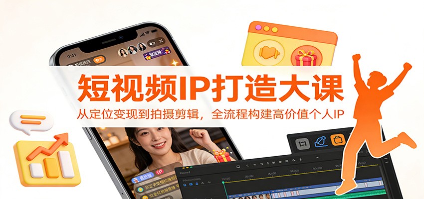 短视频IP打造大课:从定位变现到拍摄剪辑,全流程构建高价值个人IP-智云网