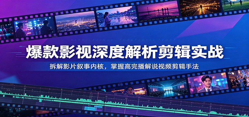 爆款影视深度解析剪辑实战：拆解影片叙事内核，掌握高完播解说视频剪辑手法-智云网